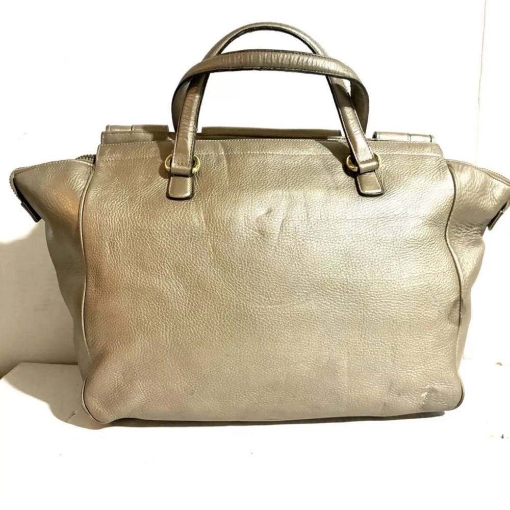 Gucci tan / Gold Leather Women's tote Bag - Picture 2 of 14